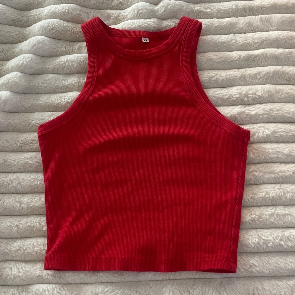 red crop top